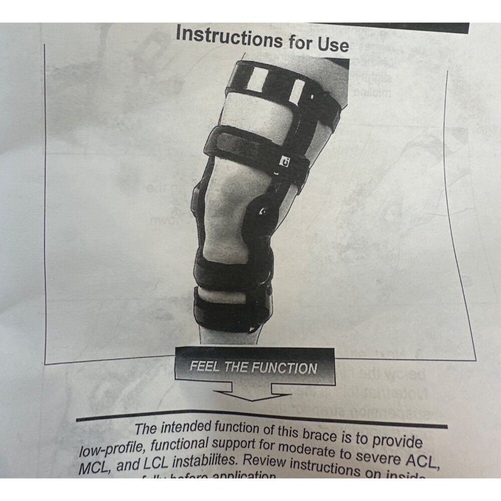 CSUS ACL Knee Brace XL Left Support For ACL MCL LCL Ligament Recovery Orthopedic